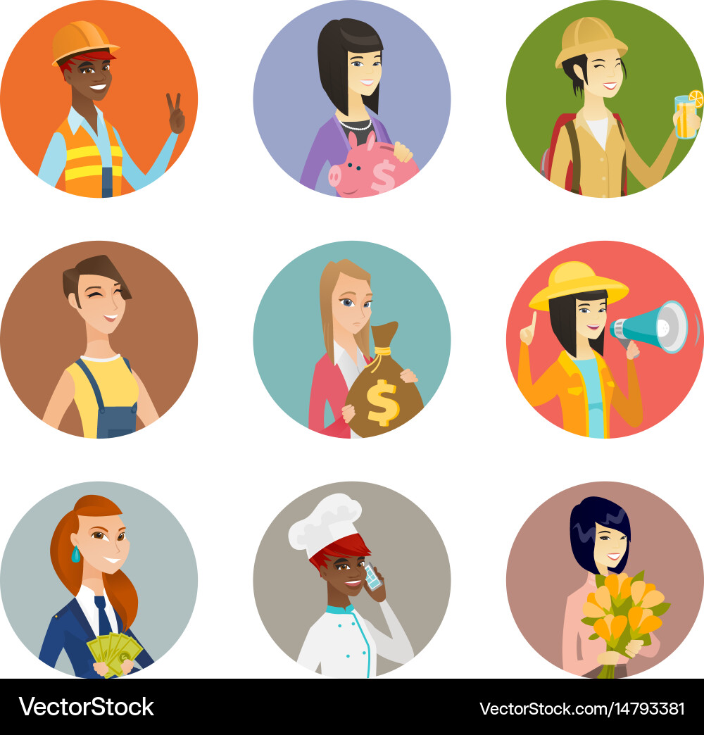 Set of characters different professions Vector Image