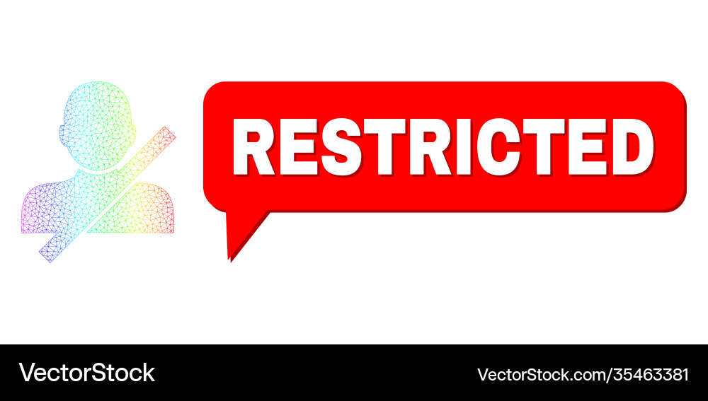 Spectrum network gradient restricted user icon vector image