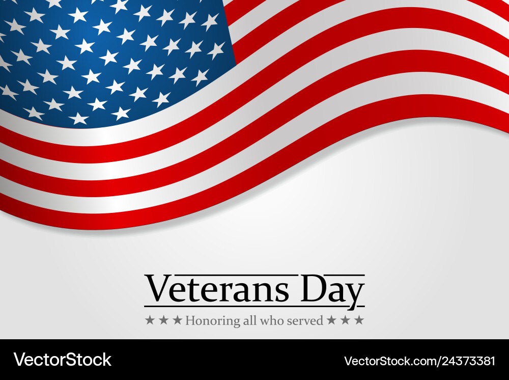 Veterans day honoring all who served usa flag Veterans day honoring all who served usa flag vector image