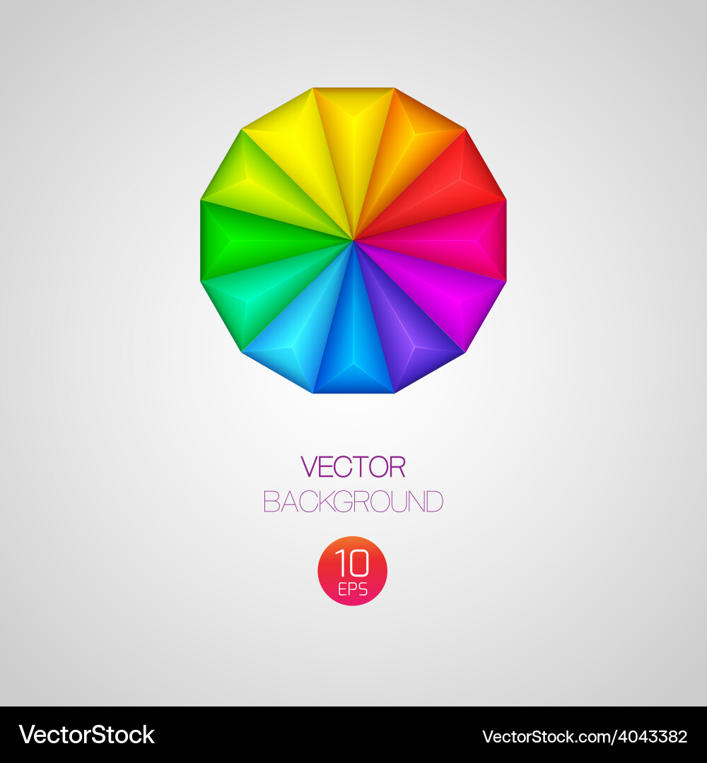 Abstract 3D Triangular Shapes Vector Image