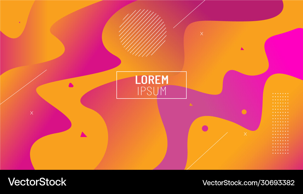 Abstract background with colorful shapes dynamic Vector Image