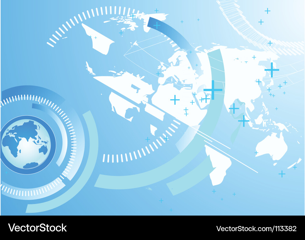 Abstract Globe Circles Background Vector Image