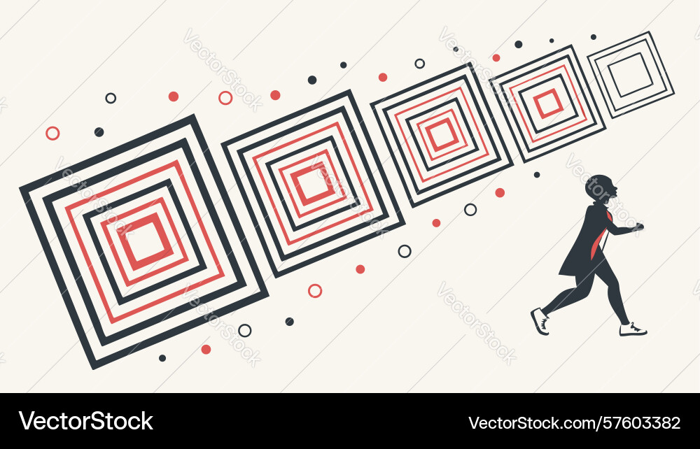 Abstract squares pattern with geometric vector image