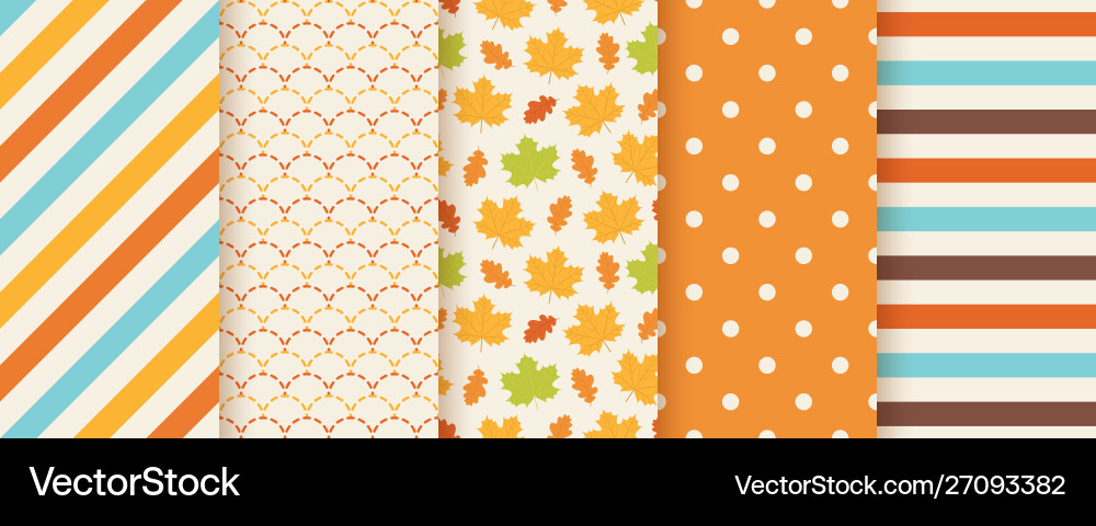 Autumn seamless pattern background with fall Autumn seamless pattern background with fall vector image