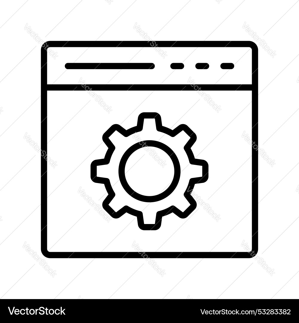 Browser icon outline style design isolated Browser icon outline style design isolated Vector Image