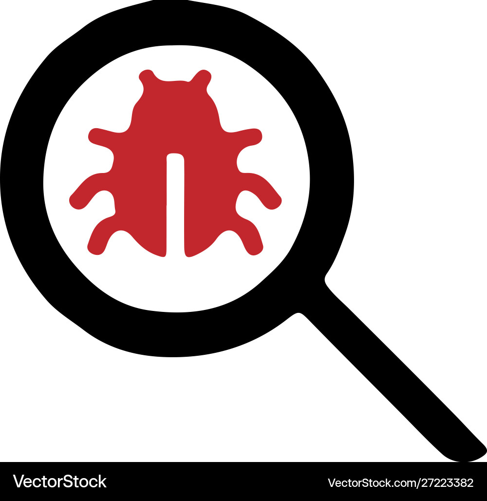 Bug in programming code Bug in programming code vector image