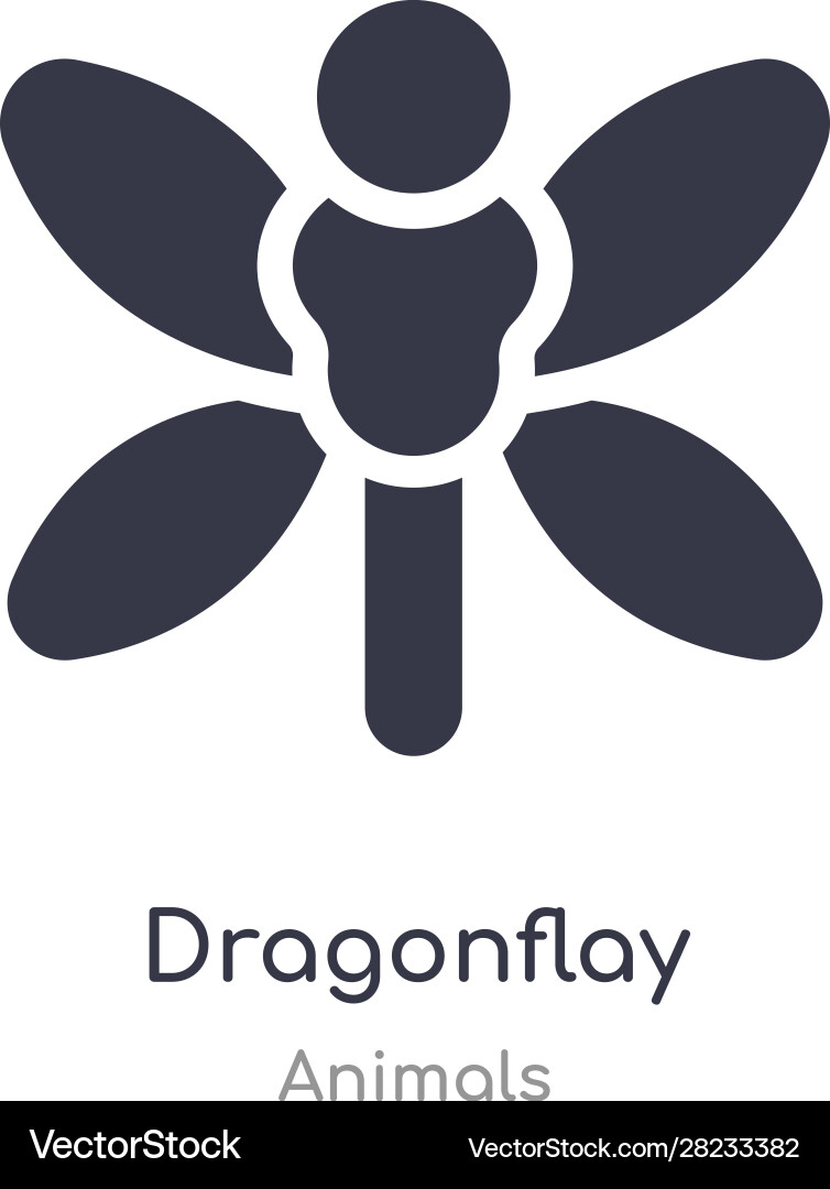 Dragonflay icon isolated from Vector Image