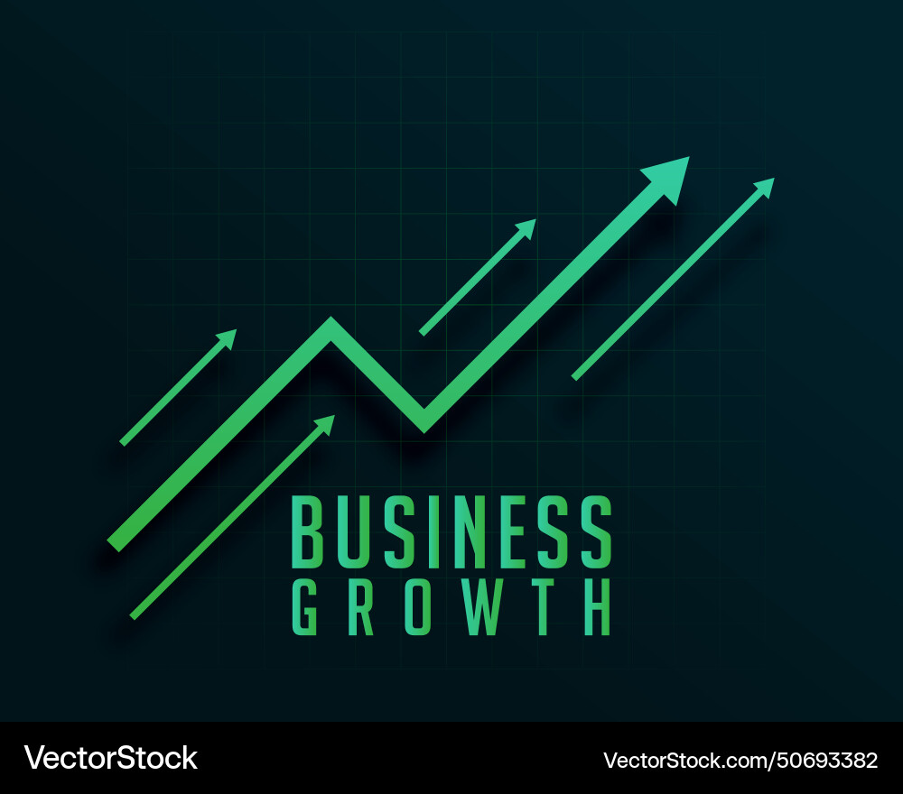 Finance stock market upward green growth arrow Finance stock market upward green growth arrow vector image
