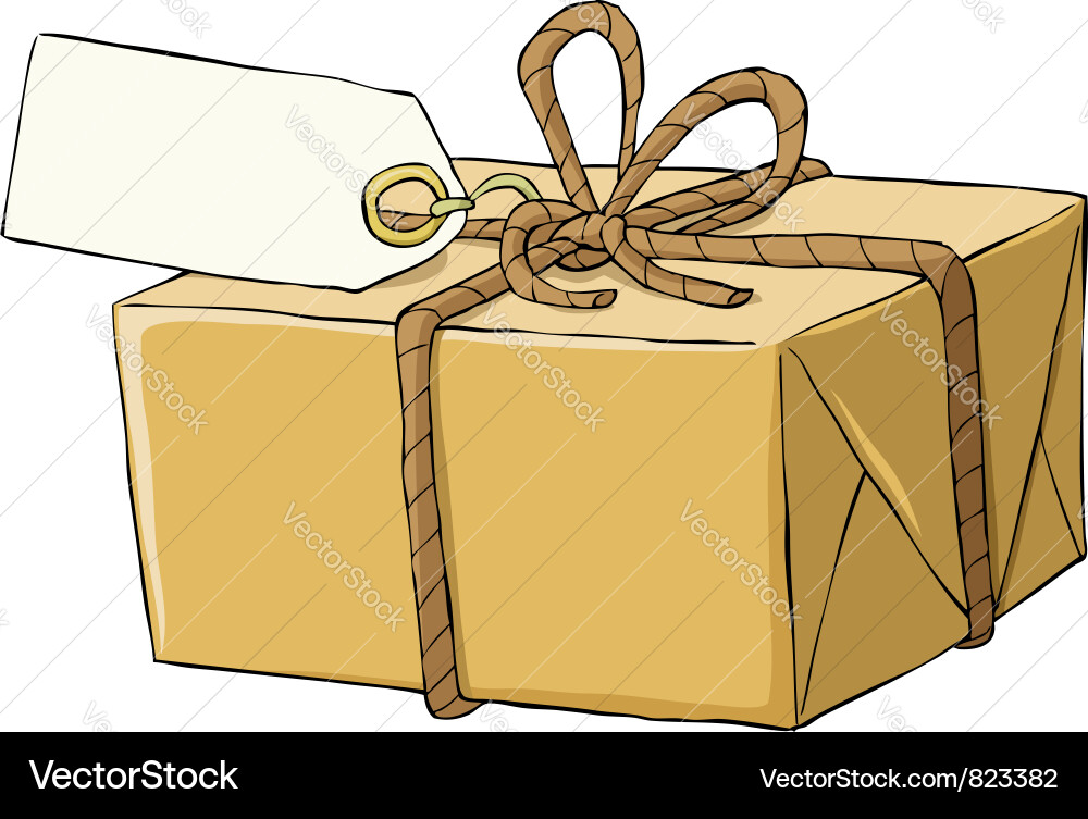 Gift Box with Ribbon vector image