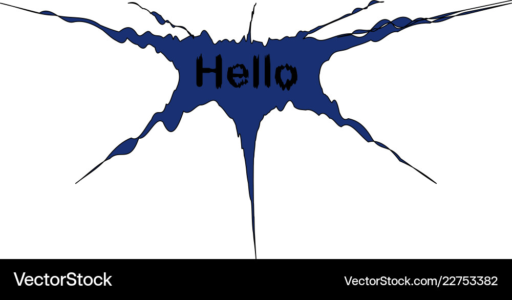 Hello quote message simple blot logo introduction Hello quote message simple blot logo introduction Vector Image