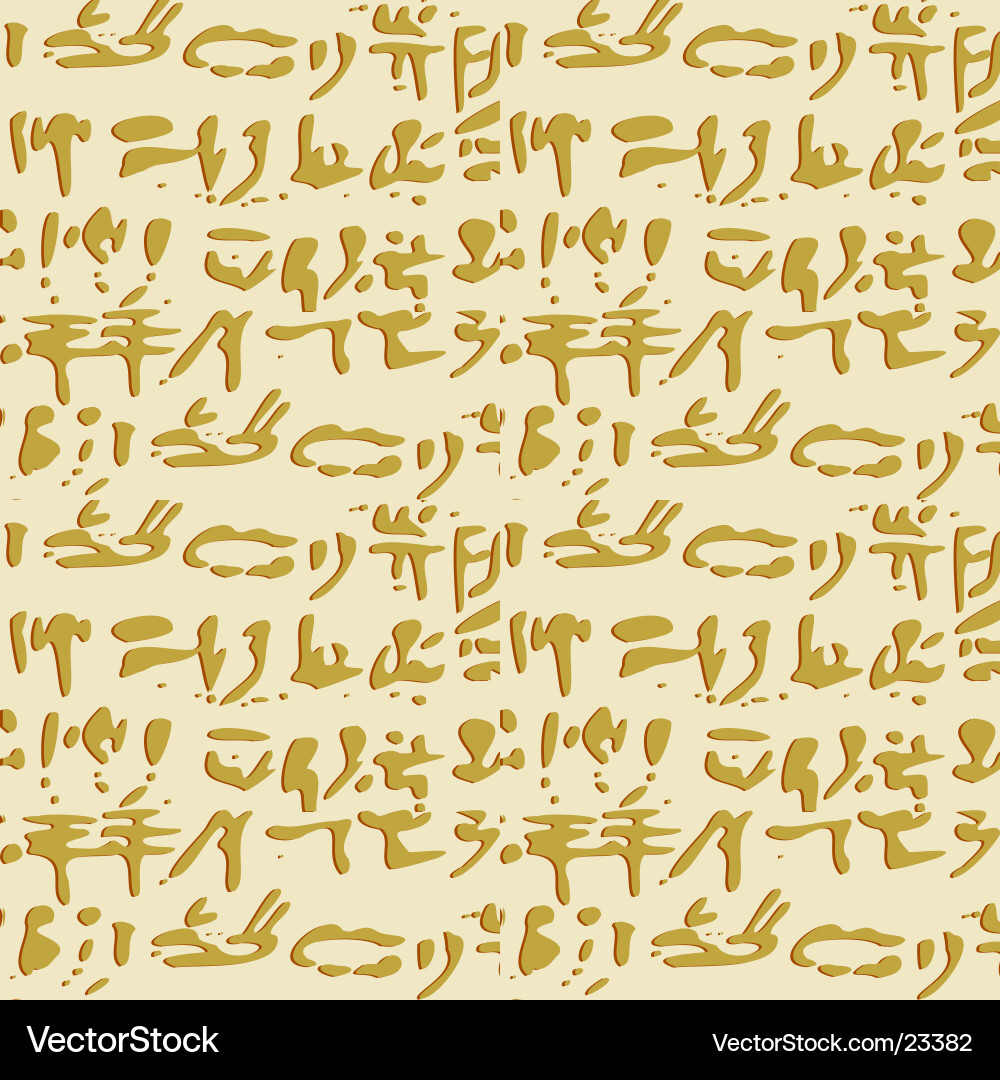 Hieroglyphic Seamless Pattern vector image