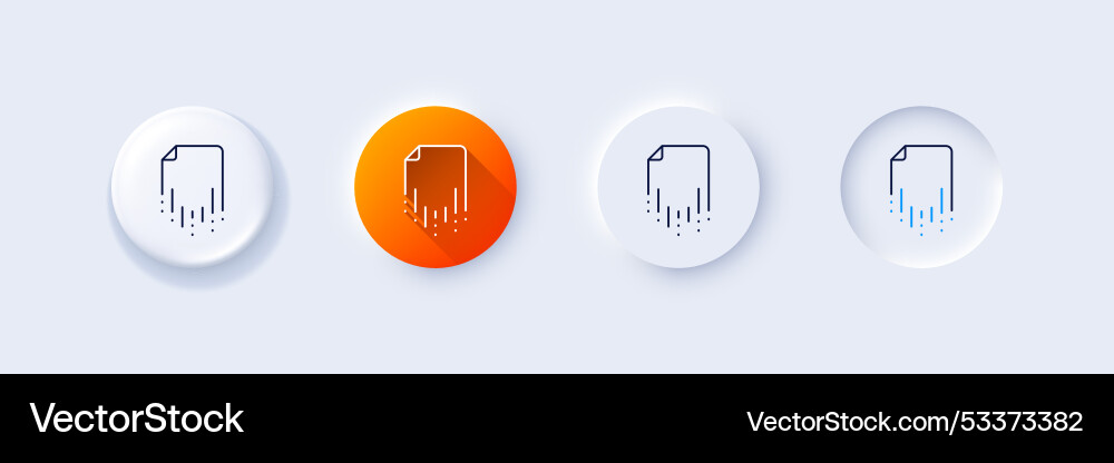 Recovery file line icon backup data sign restore vector image