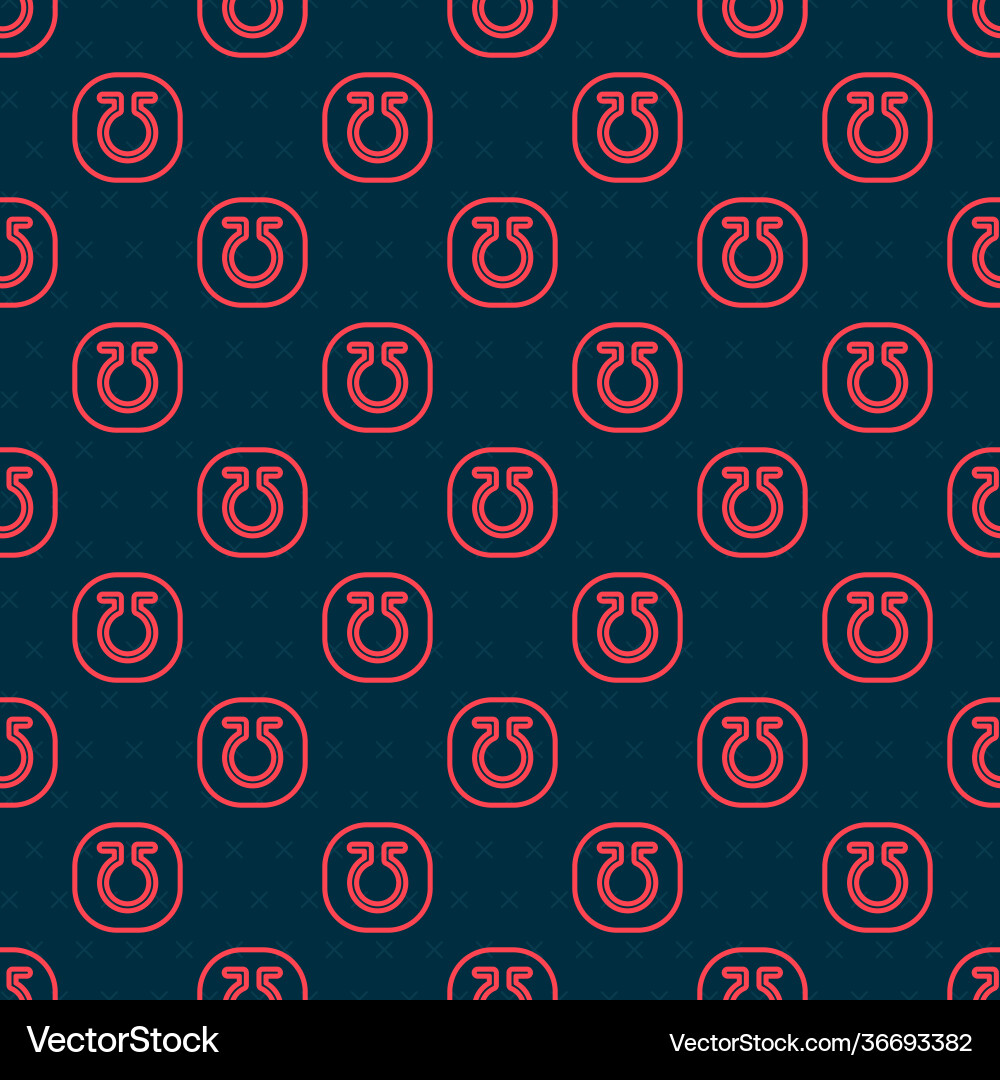 Red line life icon isolated seamless pattern Vector Image