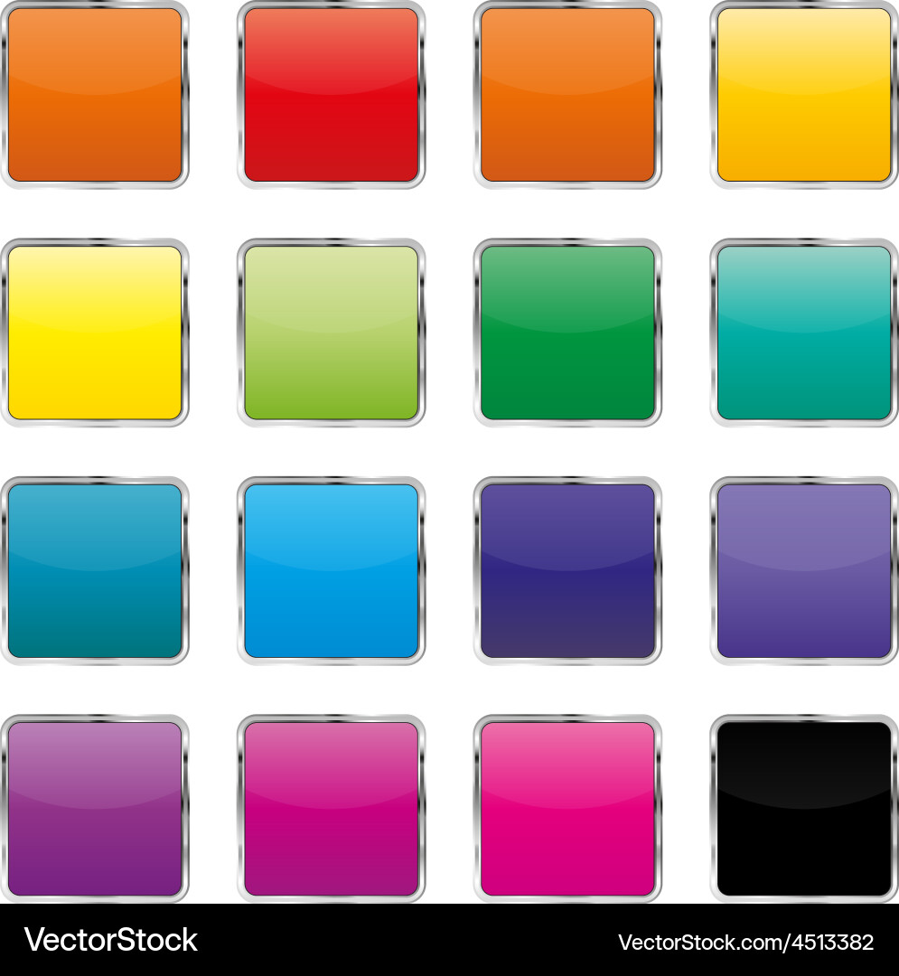 Set of color buttons vector image