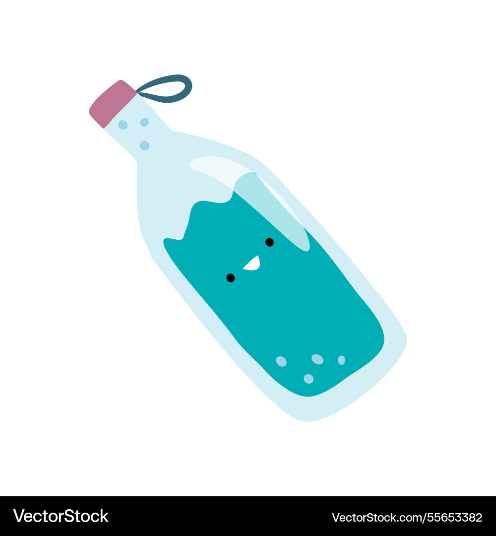 Smiling summer character in form of bottle Vector Image