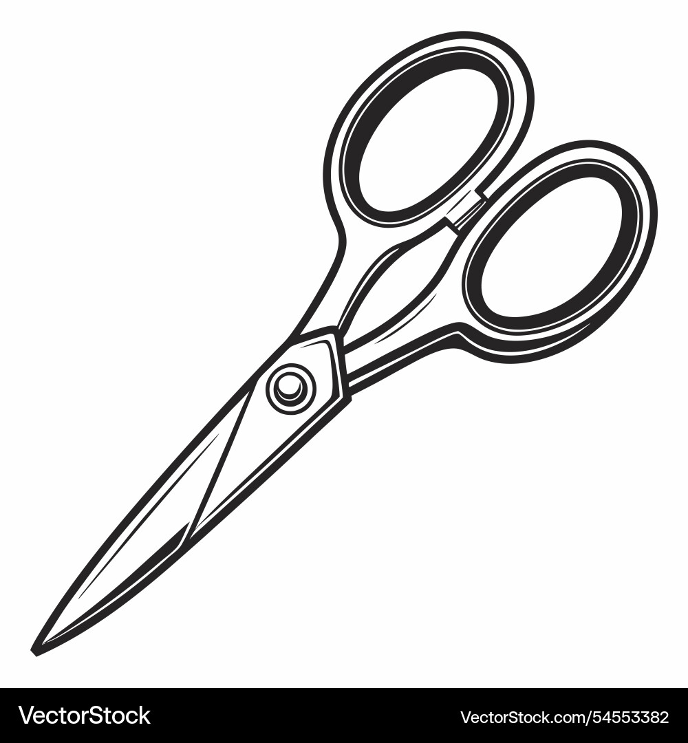 Stylish scissors in a minimalist design layout vector image