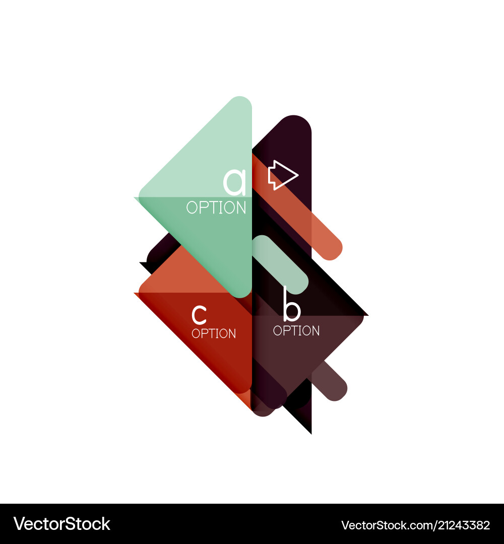 Triangle data visualization design option Triangle data visualization design option vector image
