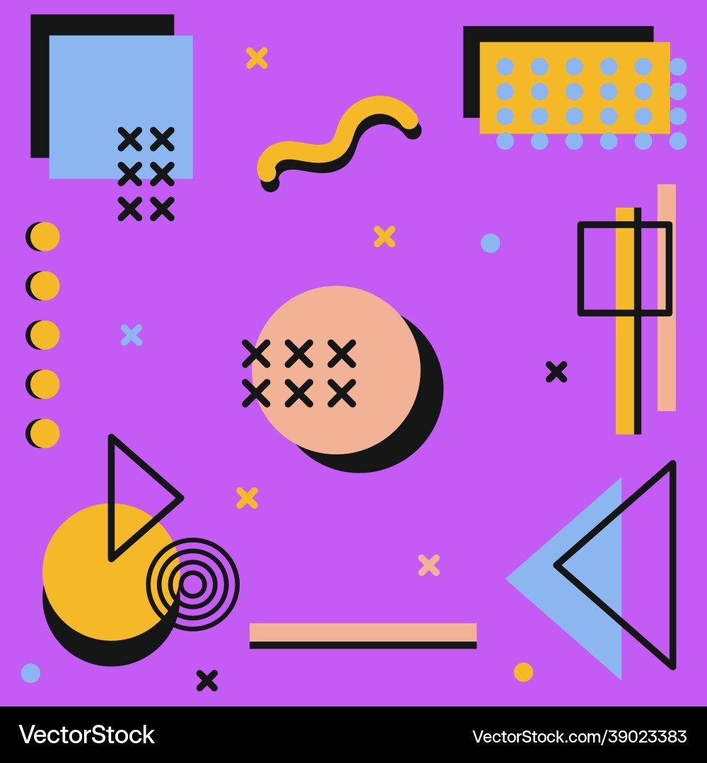 Abstract background with different geometric vector image