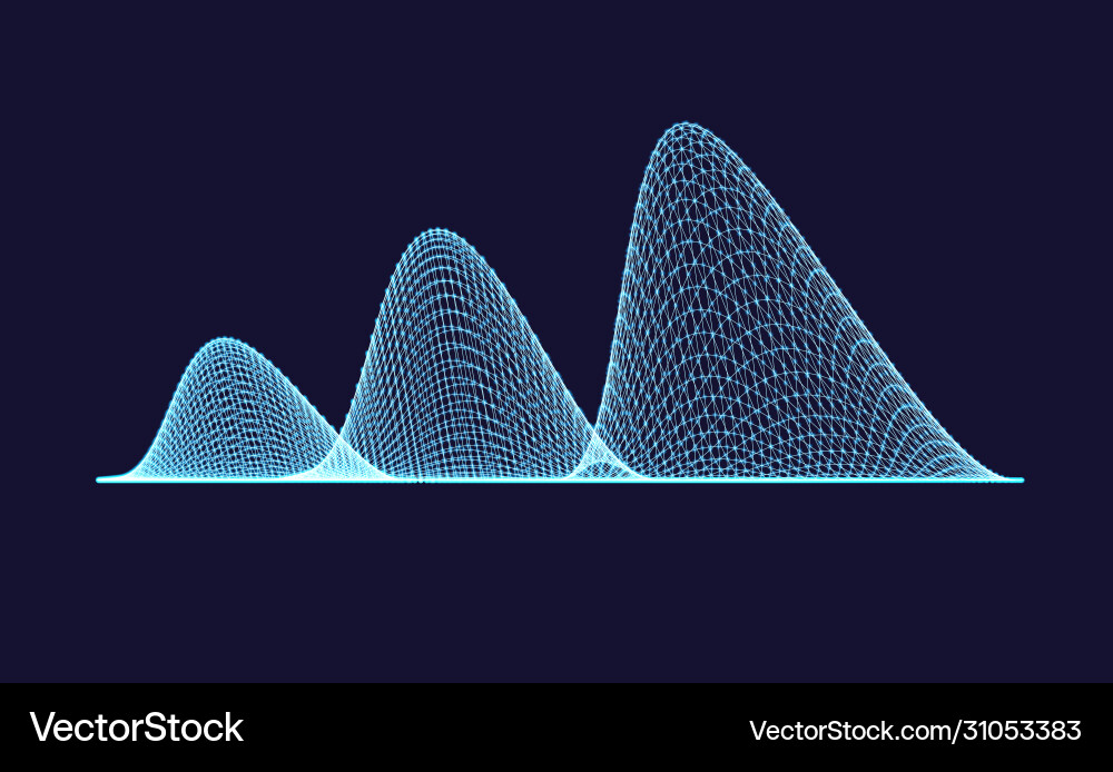 Abstract data graphics made particles looks Vector Image