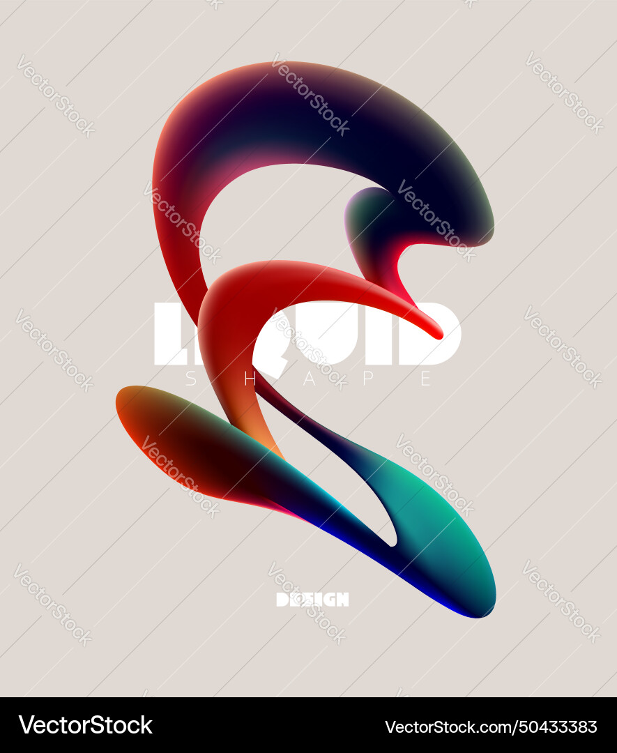 Abstract fluid 3d shapes colorful dynamic lines Abstract fluid 3d shapes colorful dynamic lines vector image