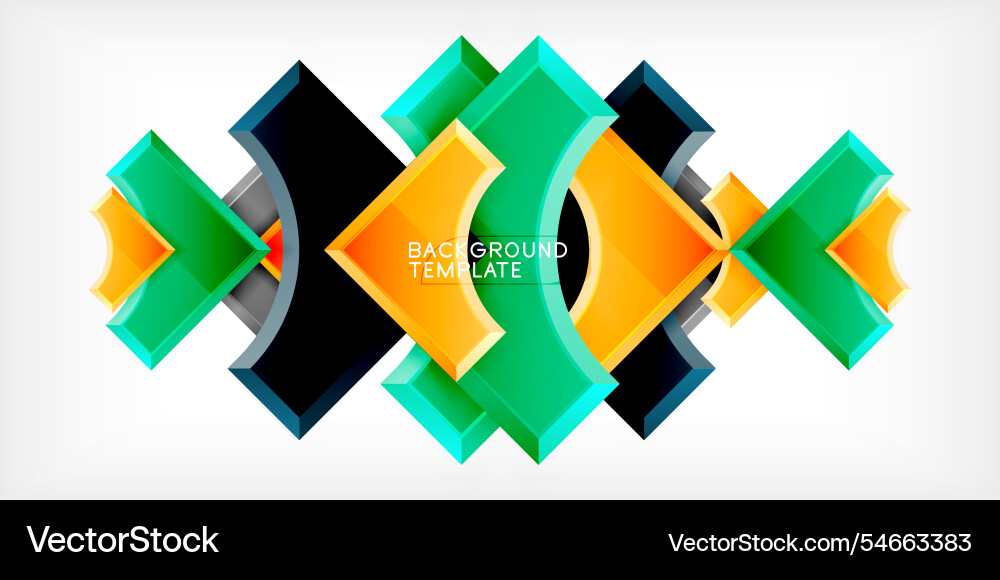 Arrow with round elements color geometric shapes Arrow with round elements color geometric shapes vector image