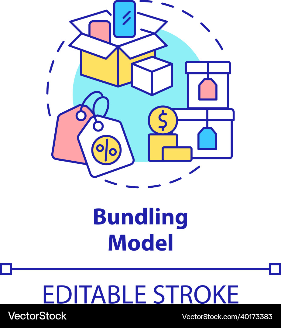 Bundling model concept icon Bundling model concept icon vector image