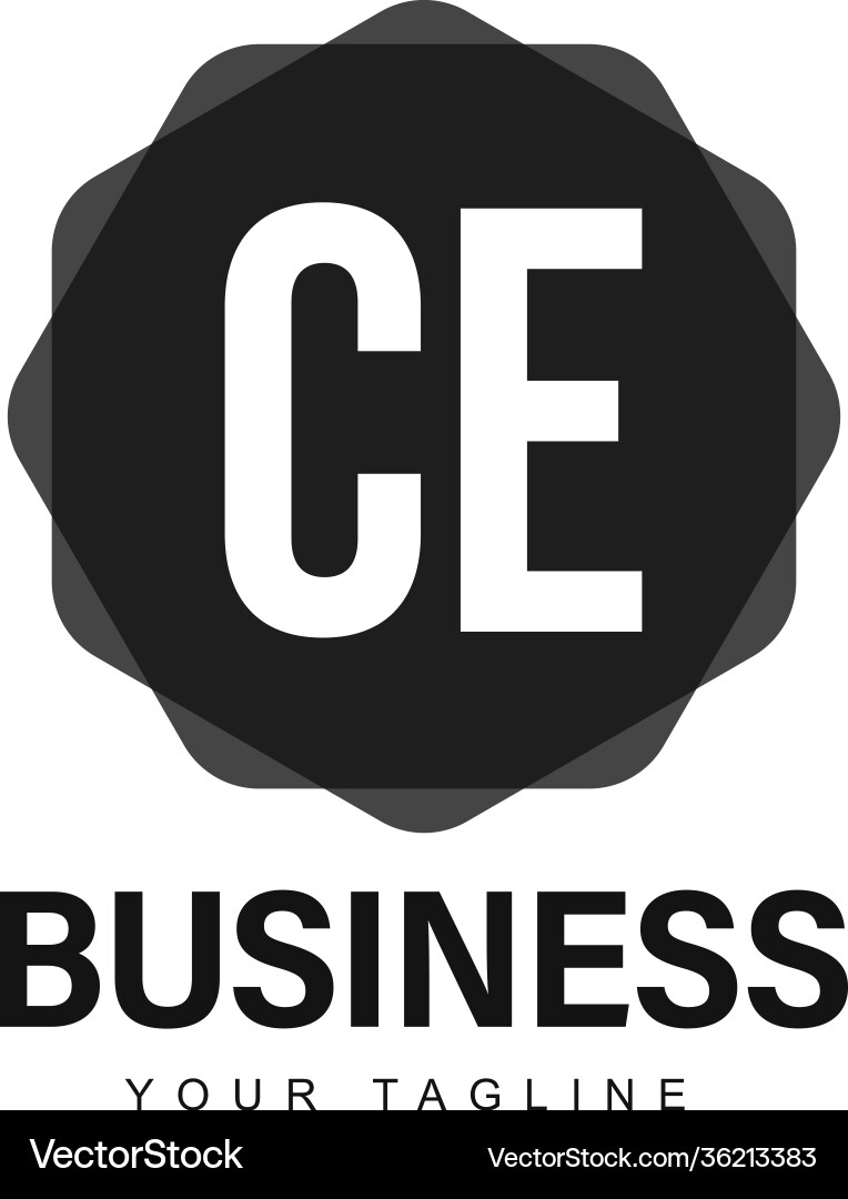 Ce initial a logo design with abstract style Ce initial a logo design with abstract style vector image