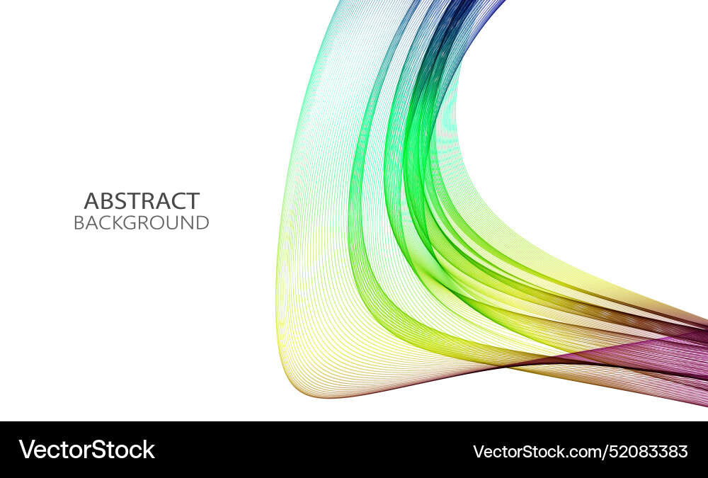 Colored wave curve lines on white background Colored wave curve lines on white background vector image