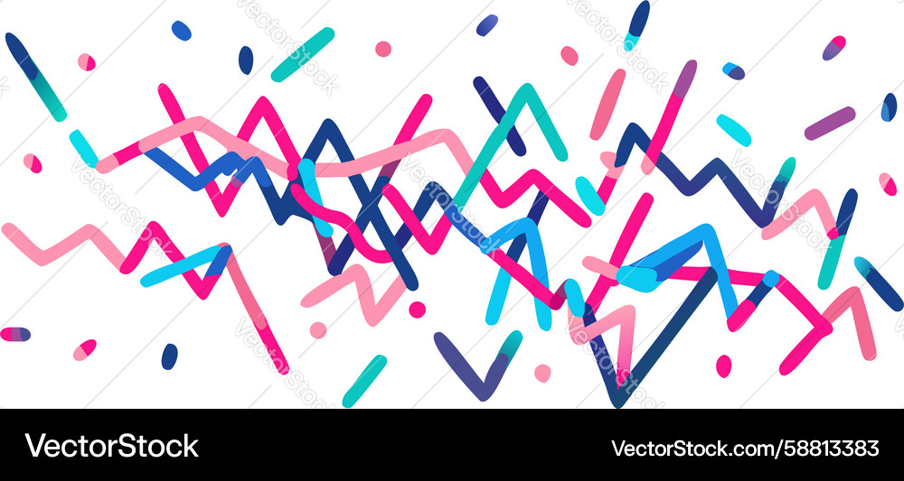 Dynamic abstract zigzag line pattern design Vector Image
