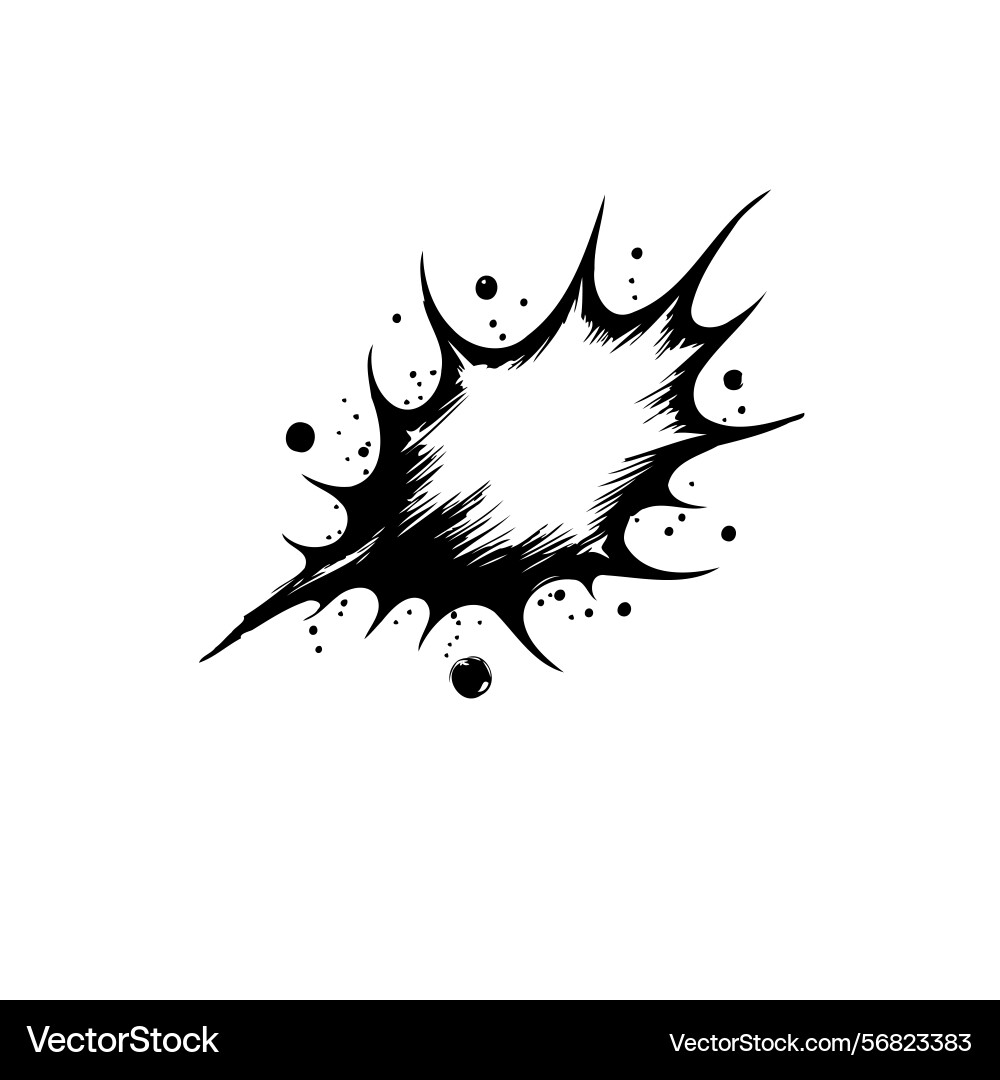 Dynamic burst shape with jagged edges creates vector image