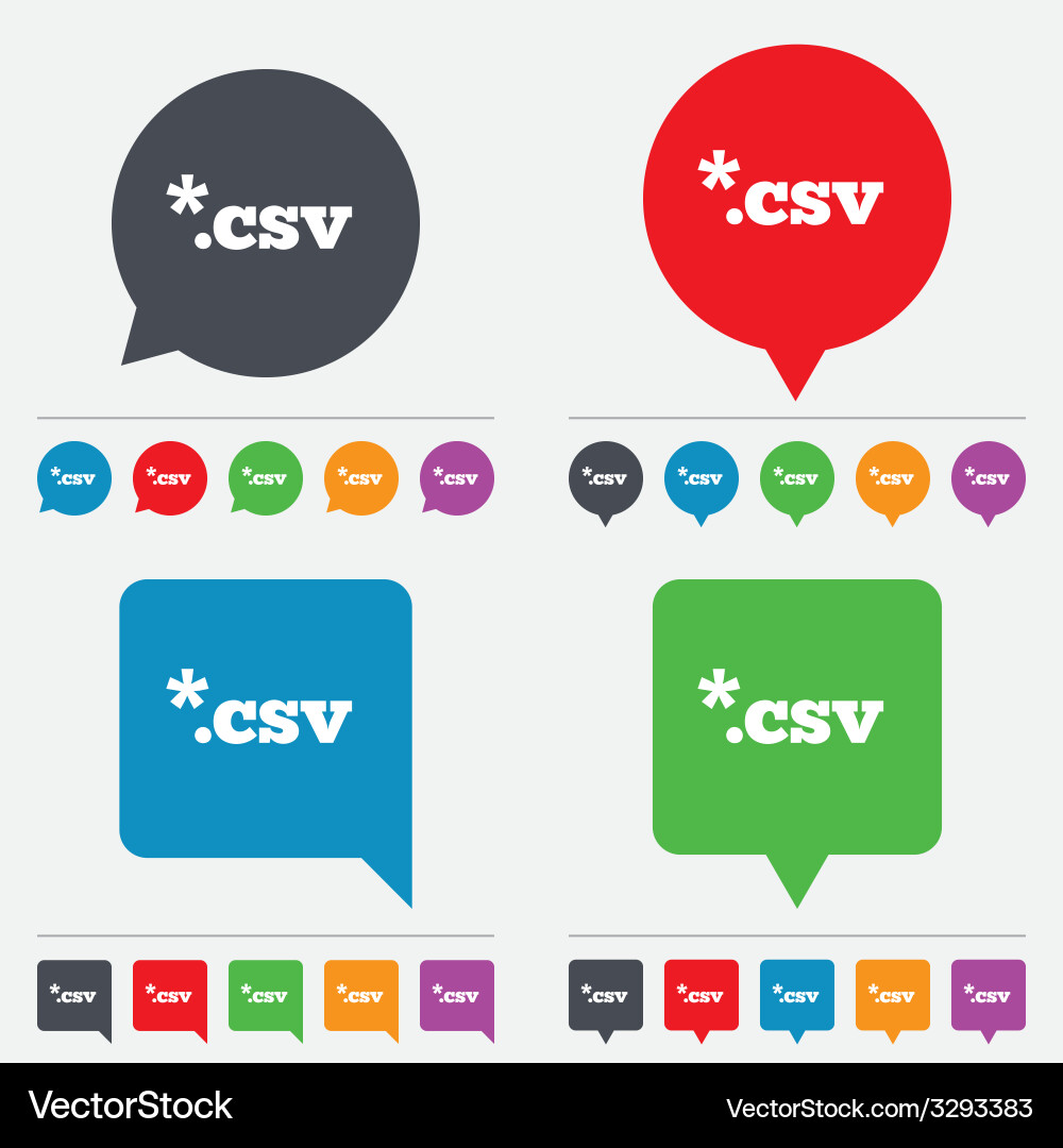 File document icon download csv button vector image