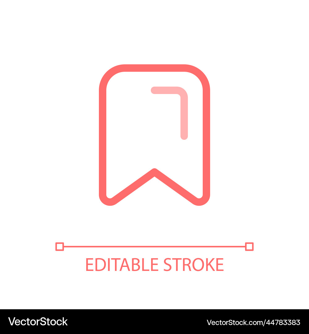 Marked content pixel perfect color linear ui icon Marked content pixel perfect color linear ui icon vector image