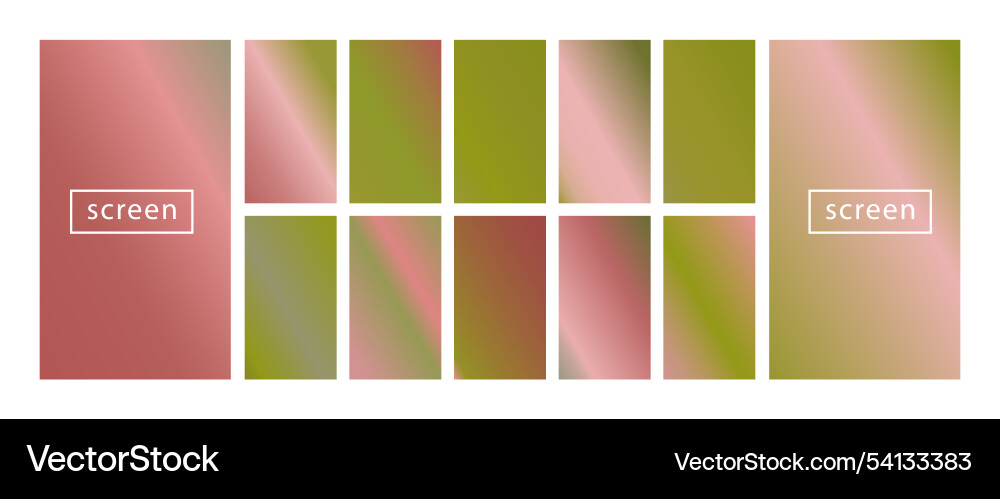 Mobile screen lock display collection of colorful Mobile screen lock display collection of colorful vector image