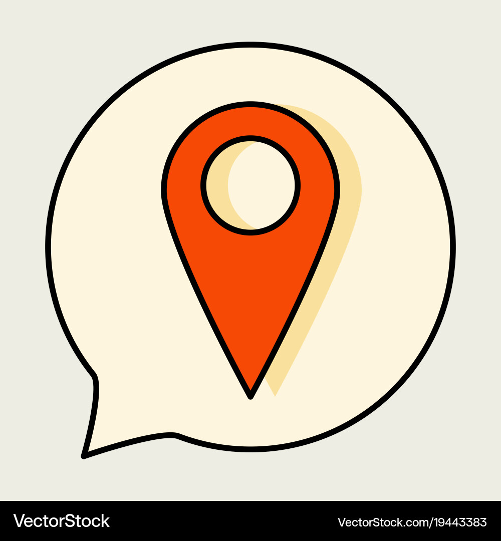 Navigation geolocation icon in flat design vector image