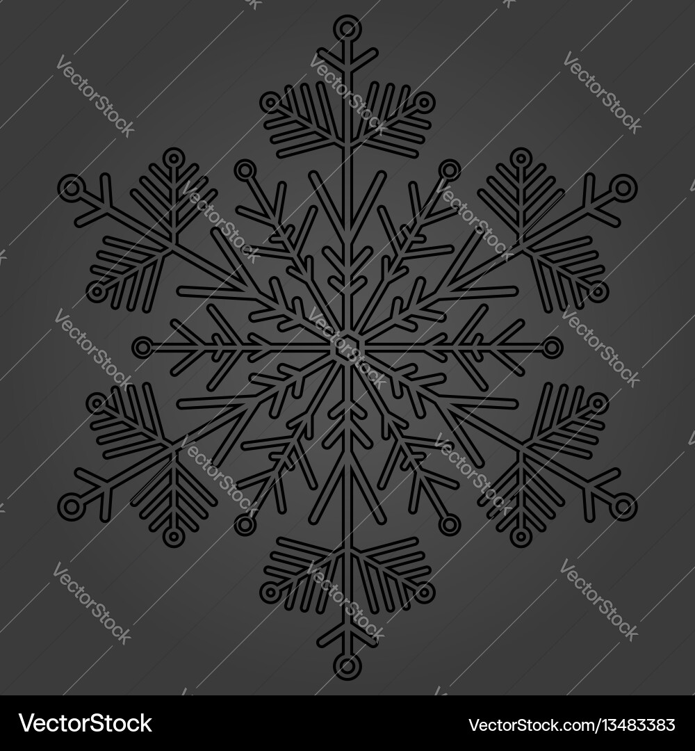 Pretty round snowflake Pretty round snowflake vector image