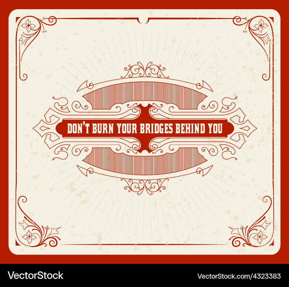 Retro design elements separated by layers vector image