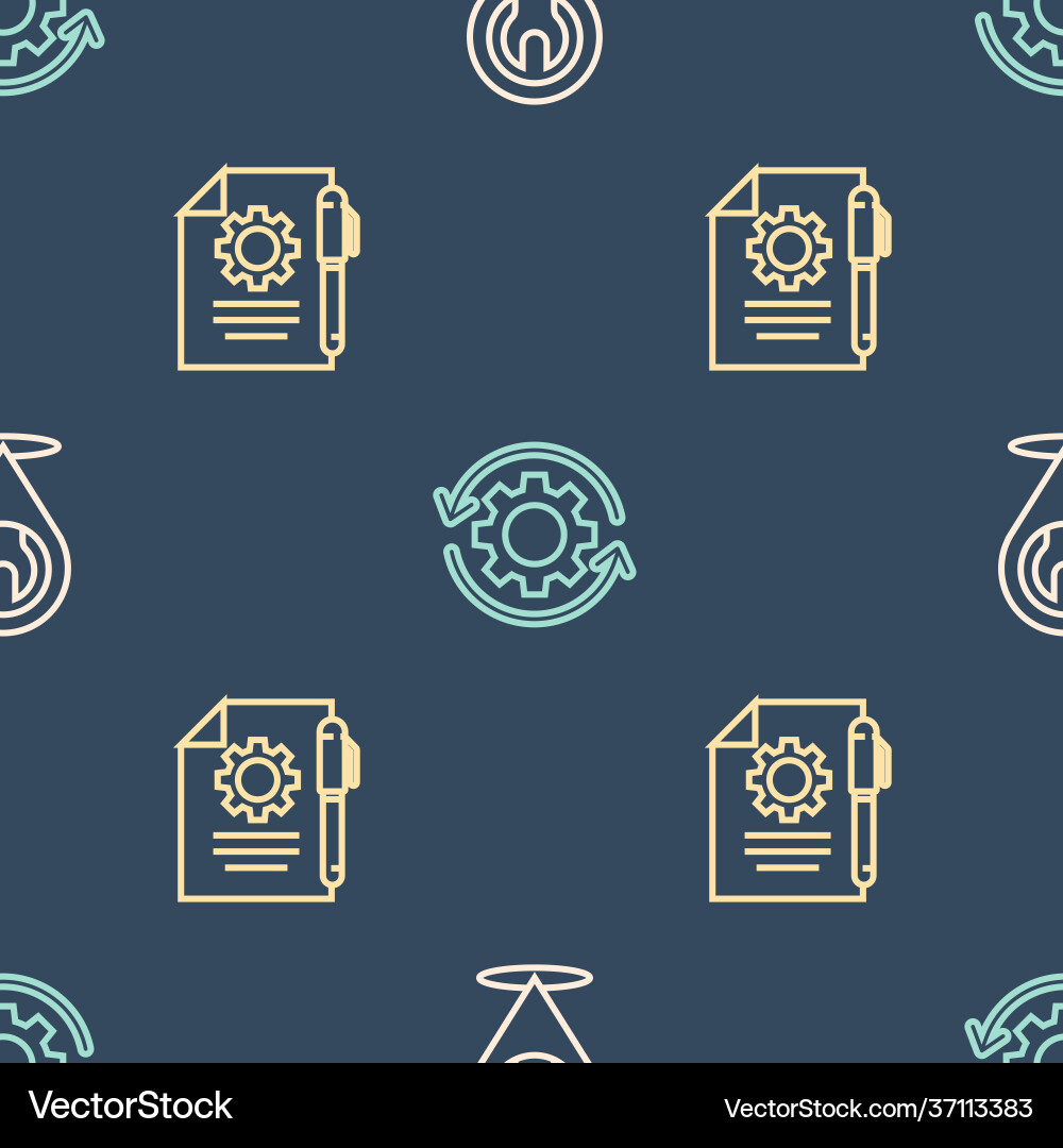 Set line location with wrench spanner document Set line location with wrench spanner document vector image