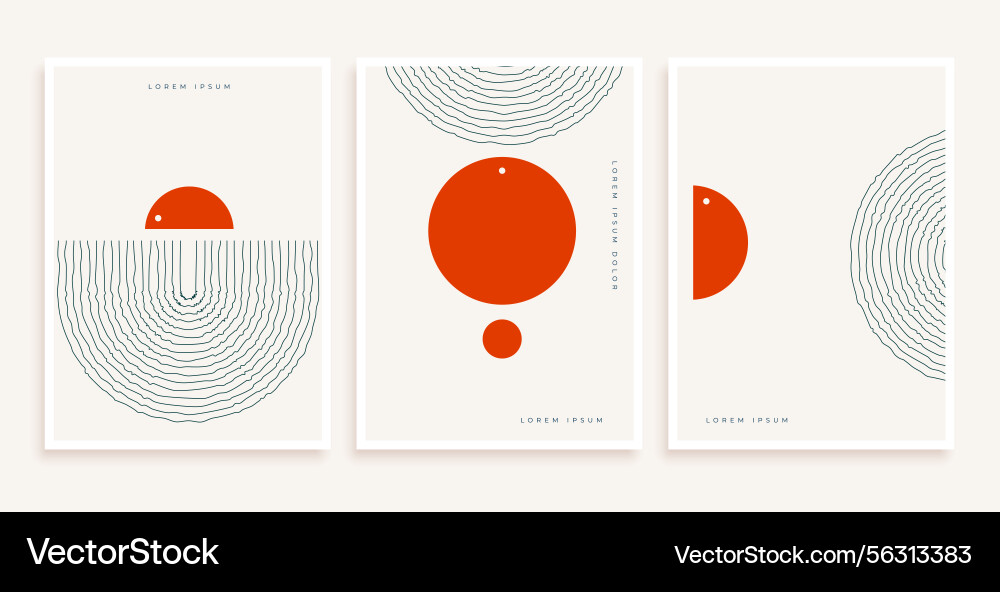 Set of boho pattern abstract wallpaper Vector Image