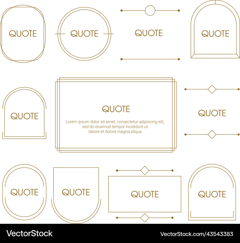Simple and elegant frame set vector image