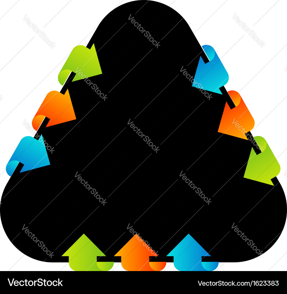 Text box with arrows vector image