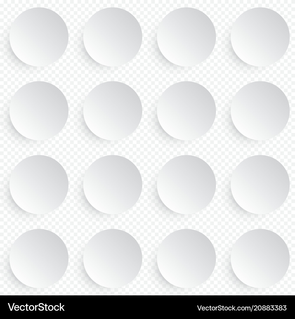 White Circle Button Pattern vector image