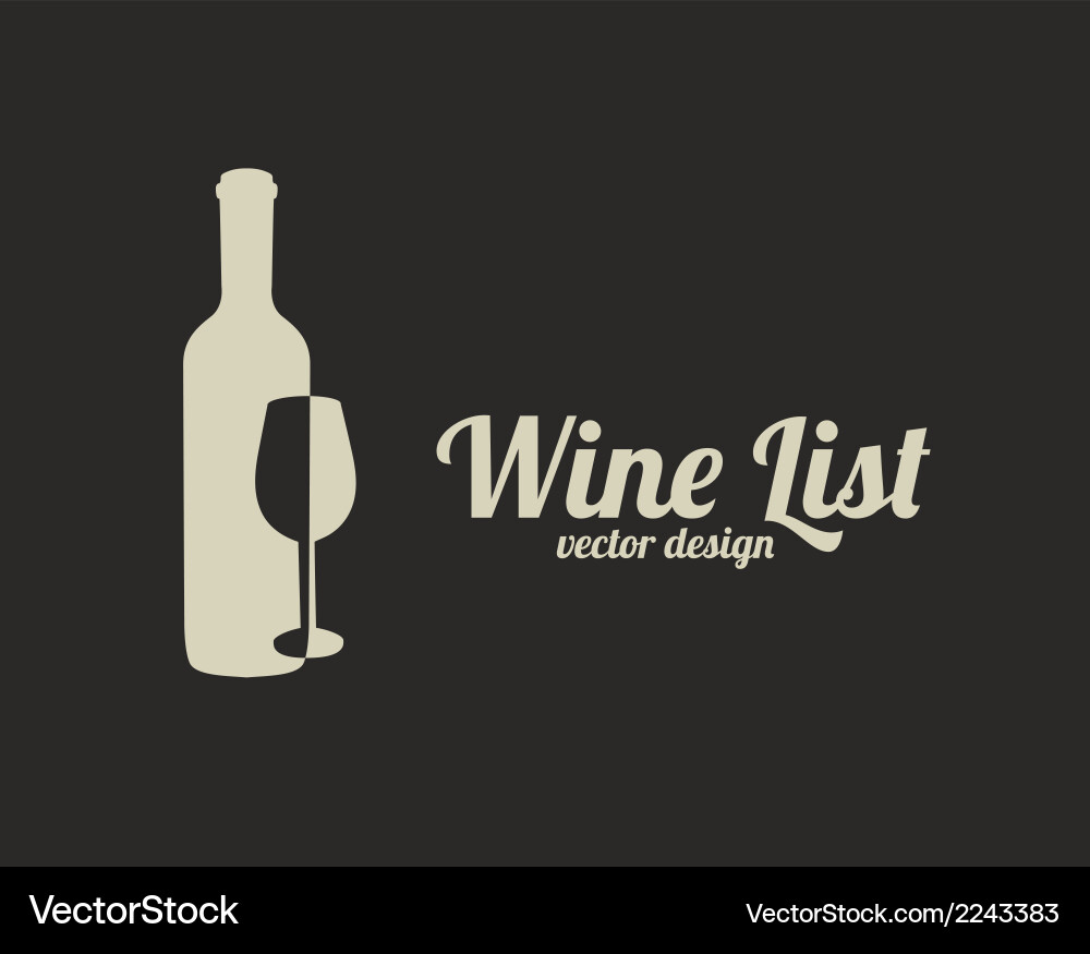 Wine list over black background Vector Image