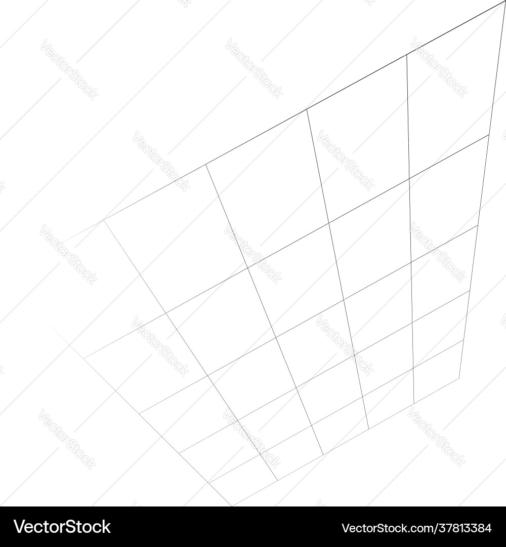 Abstract 3d grid mesh in perspective checkered Abstract 3d grid mesh in perspective checkered vector image