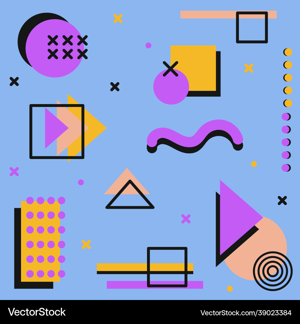 Abstract background with different geometric vector image