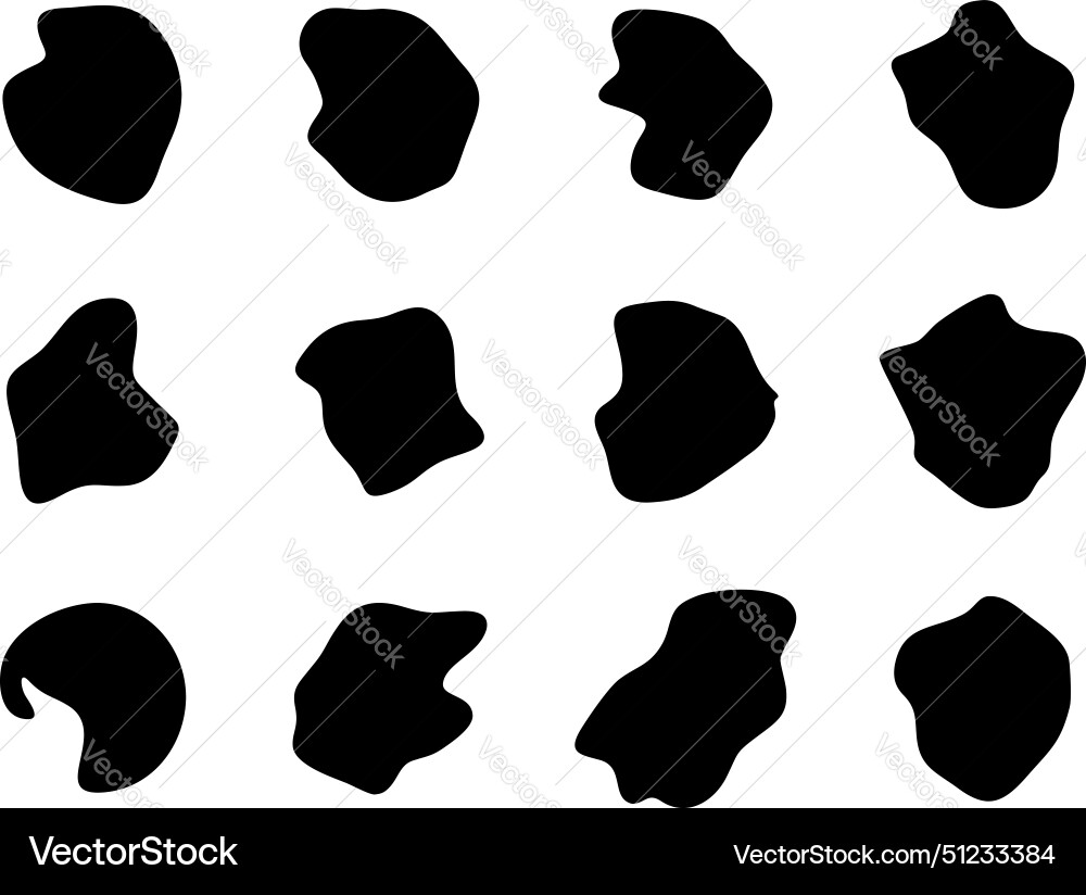 Blobs fluid liquid shapes symbol visual set Blobs fluid liquid shapes symbol visual set Vector Image