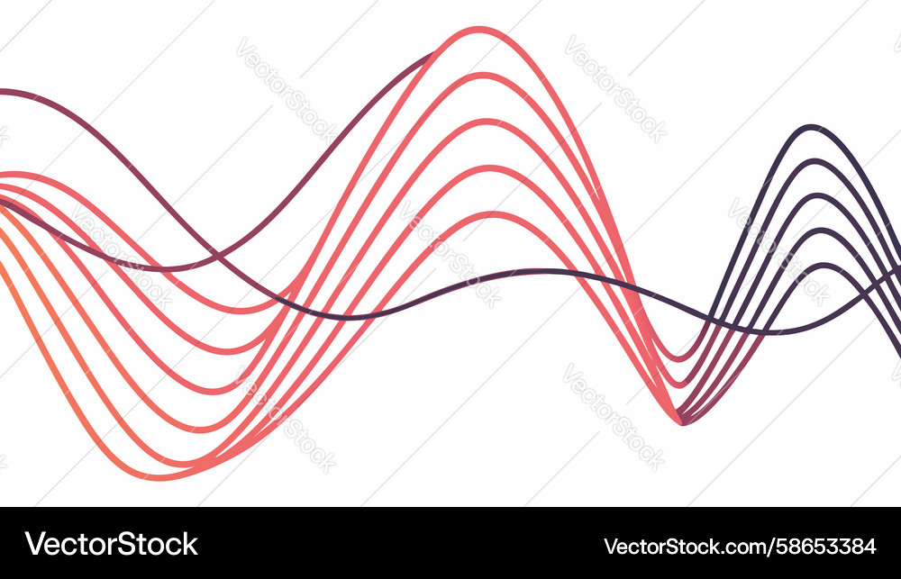 Dynamic abstract wavy lines pattern design Vector Image