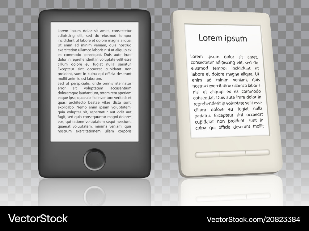 E-book reader realistic mock up set E-book reader realistic mock up set vector image