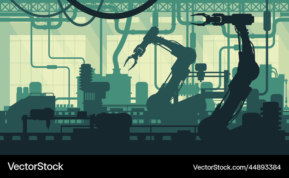 Factory interior vector image