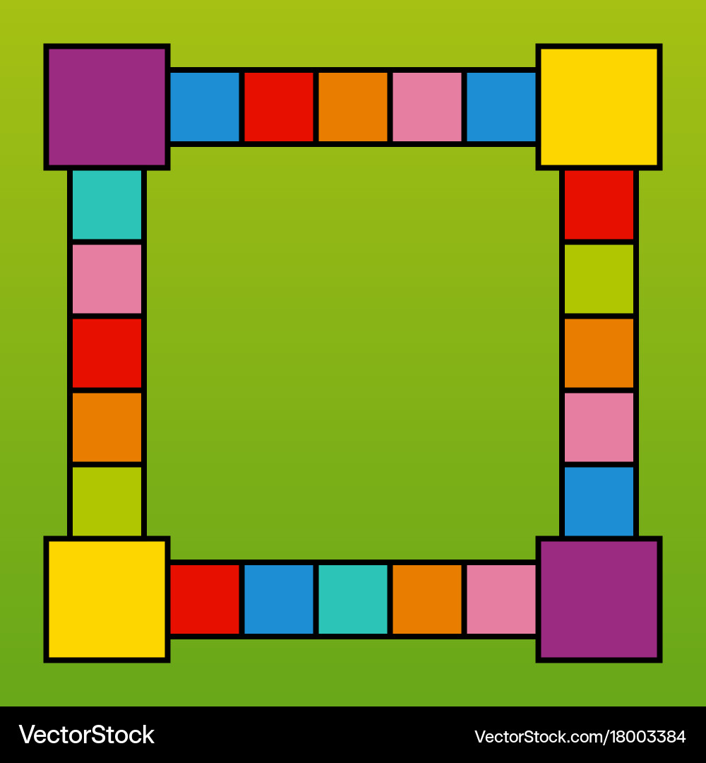 Frame design with colorful squares vector image