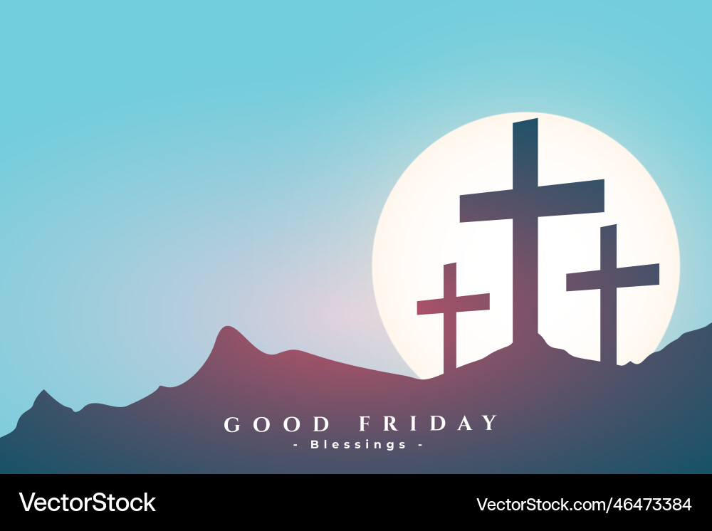 Good friday religious background to remember Vector Image
